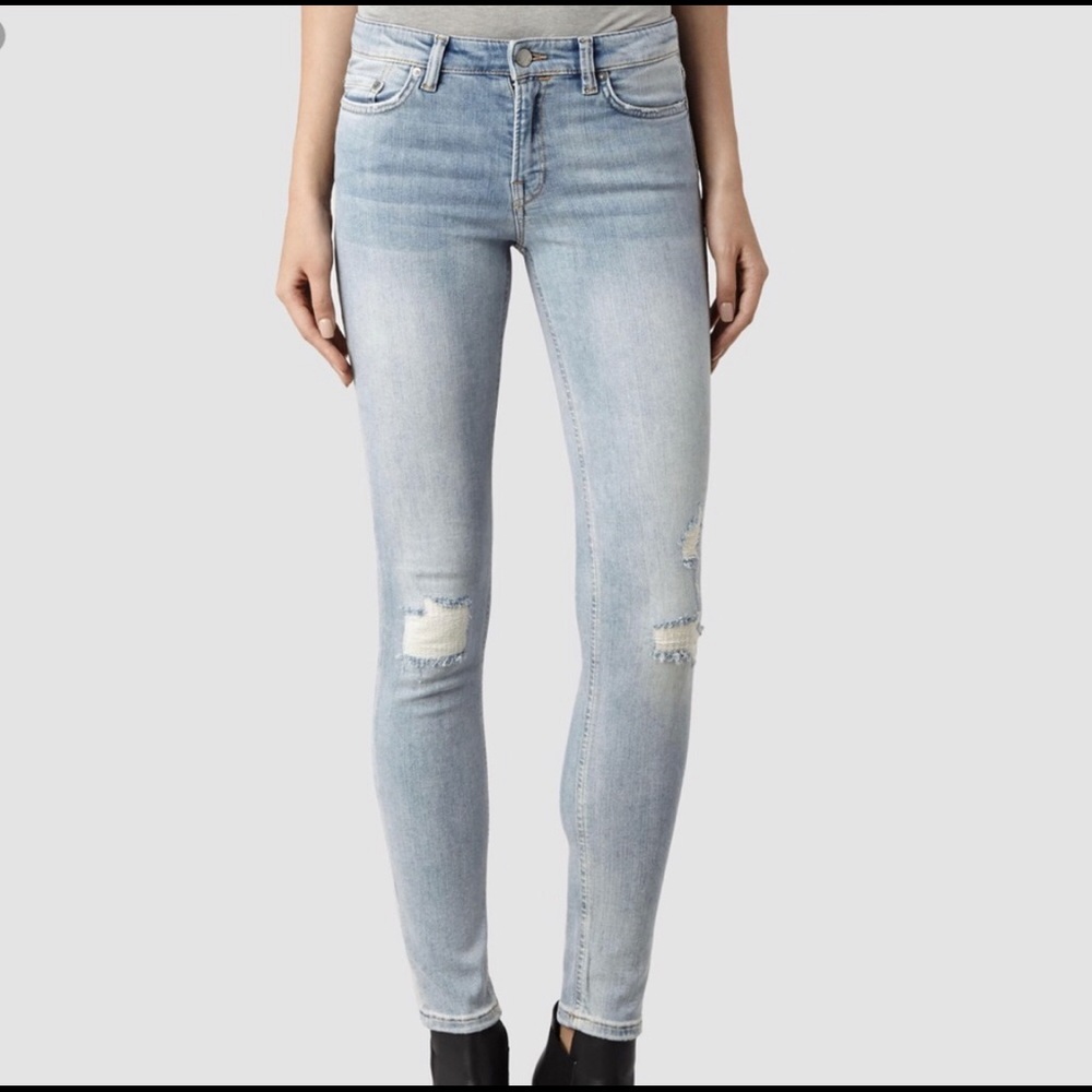 ALLSAINTS vintage denim in light wash